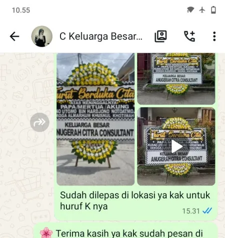 Pengiriman Papan Bunga Duka Universitas Kristen Indonesia